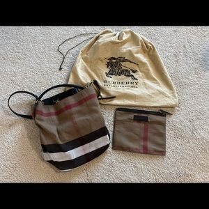 Burberry crossbody canvas tote